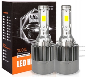 Zestaw LED 2 żarówki H15 300% dzienne DRL długie