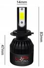 Zestaw LED 2 żarówki mocne COB H7 300% do soczewek (7)