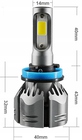 mocna markowa żarówka LED 300% H9 H11 H16 soczewki (8)